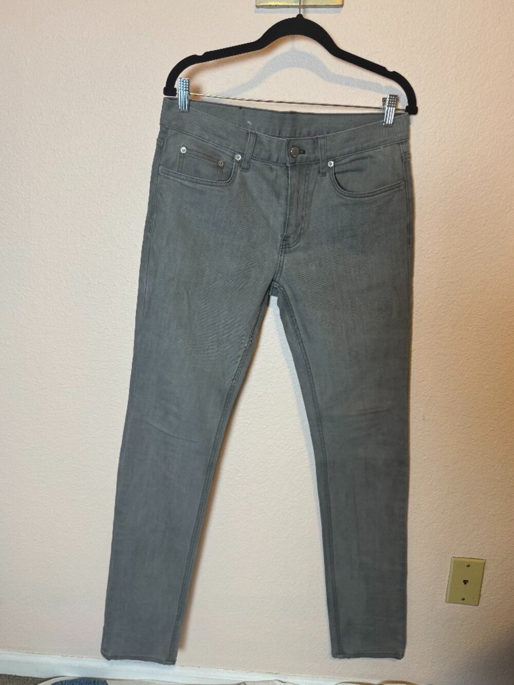 BLK DNM Steel Gray Jeans Mens Size 31 Width 34 Length